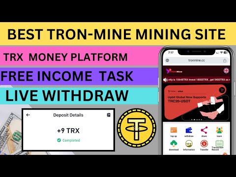 New tron-mine Mining site 2024 | daily income website | best trusted earning website site