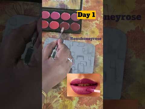 Trending  lipstick shade mixing 💄💄💄  Day 1 #shortvideo #trending #renuhoneyrose