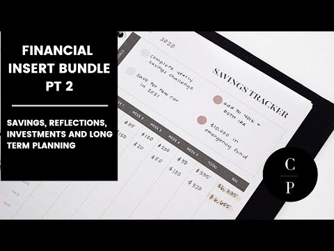 Finance Insert Bundle Part 2 | Long Term Planning