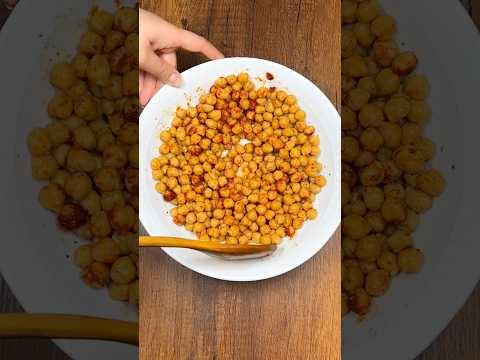 Crunchy Roasted Chickpeas ⚡  #recipe #friedfood #healthycookies  #quickrecipe #chickpeasrecipe