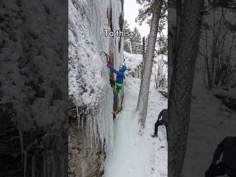 I know I wasn’t expecting that change😂 #iceclimbing #drytooling #climbing #girlclimber #bouldering