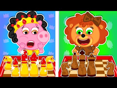 LionET | Rich Chess vs Broke Chess Chess Queen  | Cartoon for Kids