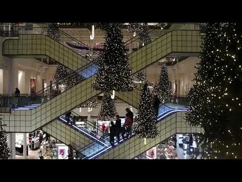 Christmas at the Mall | Copyright Free Video Footage