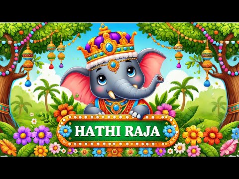 Hathi Raja #HindiRhyme #KidsSongs #ElephantSong | Elephant King Nursery Rhyme for Kids and Toddlers