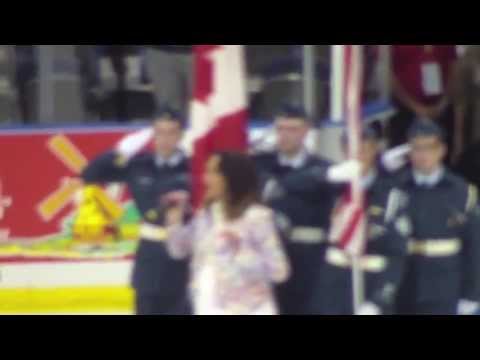 2013 Memorial Cup and HunnyB - American and Canadian Anthems