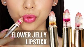 FLOWER JELLY LIPSTICK THAT CHANGES COLOR! ||  TINA TRIES IT