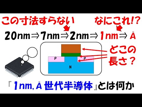 【ウソだろ!?】2nmも実寸法じゃないのに1nm,Å世代半導体ってどういうこと？