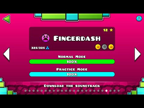 Fingerdash 100% and I game for geometry dash| фингердашь 100% и я играю в гд!