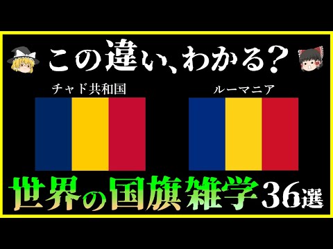 【ゆっくり解説】ほぼ同じ⁉表裏がある⁉「世界の国旗」の豆知識36選を解説