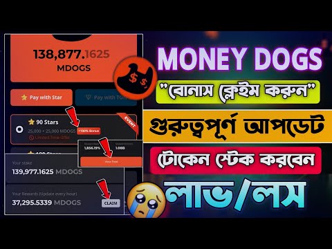 Money Dogs টোকেন স্টেক নিয়ে New Update || ভুল করলে শব শেষ😥