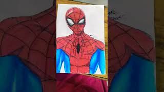 Drawing of spiderman #easydrawstepbystep #drawinglessonsforkids