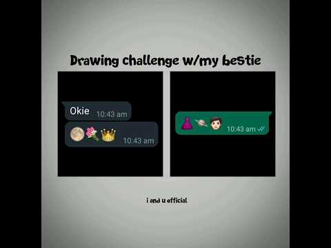 Drawing Challenge W/My Bestie♡ #shorts#viral#trending#fyp#drawing#kpop