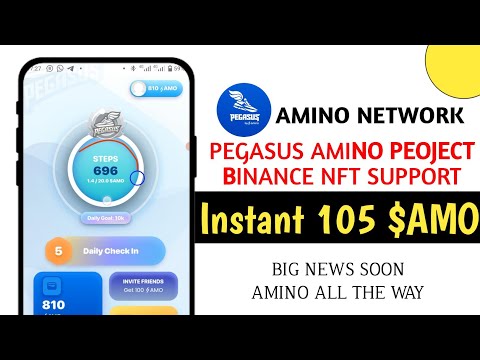 Claim instant 105 $AMO Token | Pegasus Amino Airdrop | Followed by BINANCE NFT