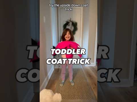 Teach your toddler how to put on their coat🩷 #toddlertips