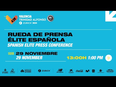 Rueda de prensa elite española Maratón Valencia 2024