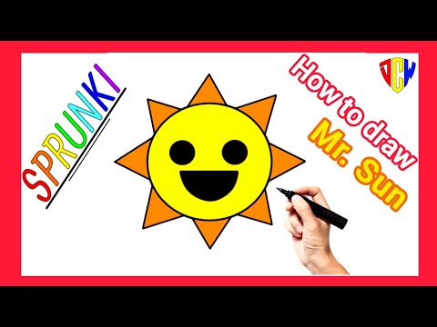 How to draw Mr.Sun from Incredibox Sprunki | Easy step by step tutorial | @digitalcreativeworld123