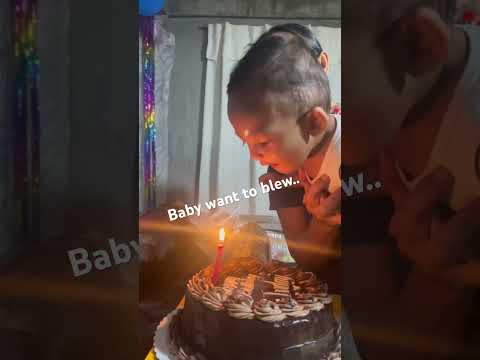 BABY WANT TO BLEW THE CANDLE I IS YOUR BIRTHDAY I CELEBRATION #share  #birthday #viral #fun #like