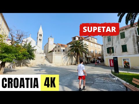 BRAC ISLAND, CROATIA 🇭🇷 [4K] SUPETAR — Walking Tour