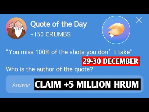 Quote of the day Hrum | Hrum Quote Of The Day | 2nd January Answer | Hrum Quote Of the day Answer