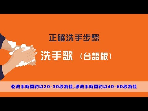 洗手歌 - 台語版 (洗手正確步驟)