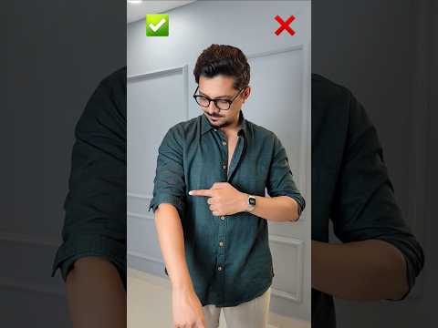 How To Fold Shirt Sleeves Correctly ✅️ #hacks #fashionhacks #dailyhacks #mensfashion #shortsvideo