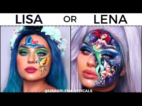 LISA OR LENA MAGIC MAKEUP TRANSFORMATION 😍LISA LENA MAKEUP