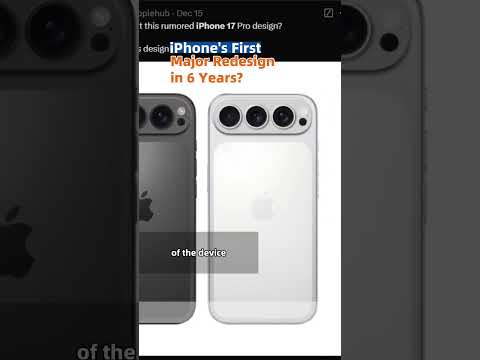 iPhone's First  Major Redesign  in 6 Years is Coming?