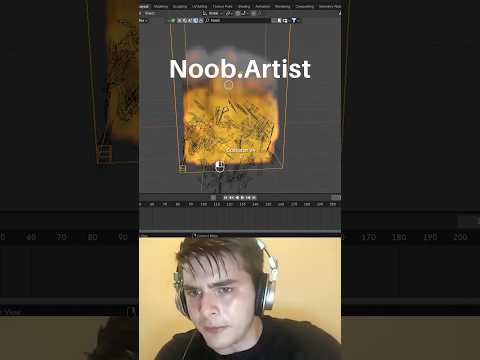 Noob vs Pro artist: creating explosions #blendertutorial #blender #blendercommunity #blender3d #b3d