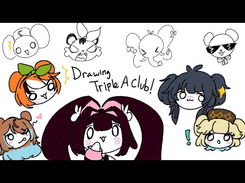 [ART] DRAWING THE TRIPLE A CLUB!!🐯🆒☕🍭💞 [V&U | GEN 5]