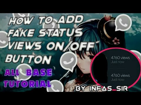 How can add fake status view button in whatsapp//work in all base//#recodewhatsapp #modding #modded