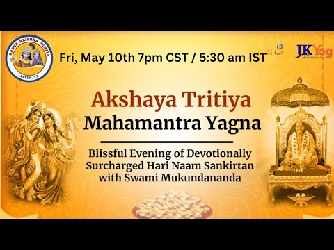 Akshya Tritiya Celebration | Mahamantra Chanting From Radha Krishna Temple of Dallas