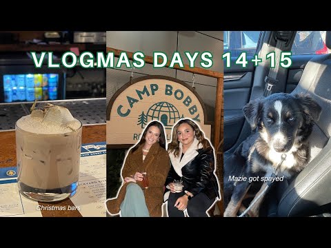 Holiday pop-up bars, Mazie got spayed + car updates (spoiler: not good.. LOL) // VLOGMAS DAYS 14+15