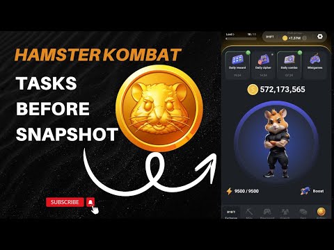 HAMSTER KOMBAT Important | Tasks Before Snapshot