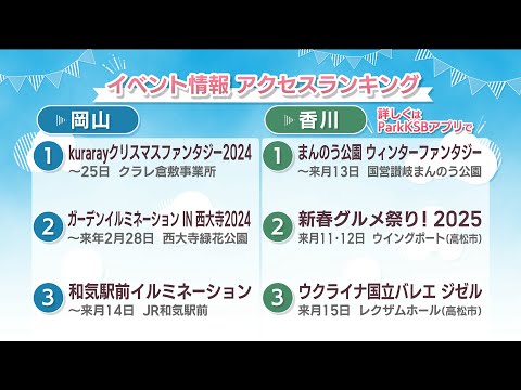 週末に楽しめる岡山・香川のイベント情報アクセスランキング　12月21,22日