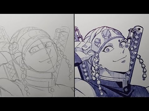 How To Draw Tengen Uzui Step By Step - [Kimetsu No Yaiba]