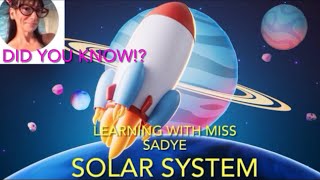 Solar System #solarsystem #preschool #preschoolfun #kidsyoutube #learningwithmisssadye ￼#Planets