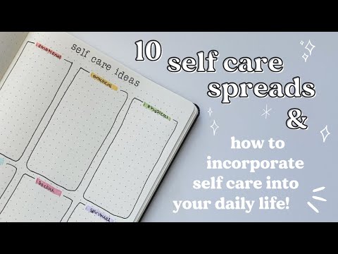 10 self care spreads for your bullet journal | how to incorporate self care into your daily life!