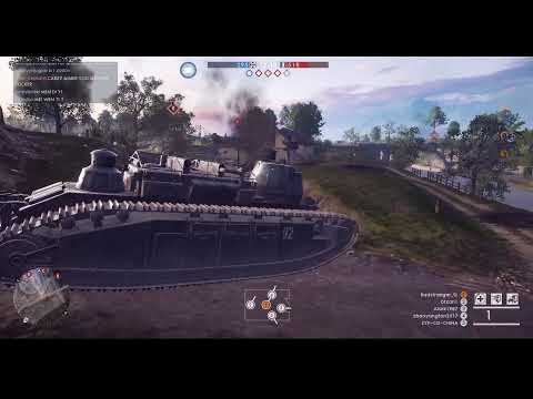 Chasing enemy tanks with Chare 2C | Battlefield 1