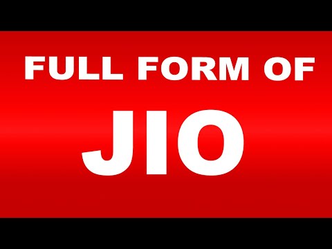 Full Form of JIO| What is JIO Full Form | JIO Abbreviation