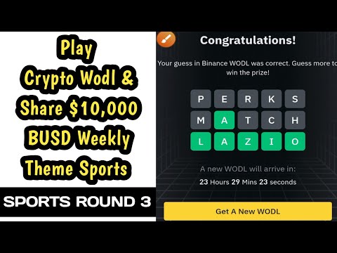 New Binance Crypto Wodl Complete Answers || Crypto Wodl 5,7 letters Weekly Theme Sports