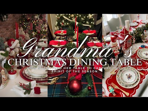 The Magic of Christmas at Grandma’s: How She Styled Her Table to Capture the Spirit of the Season 🎄✨