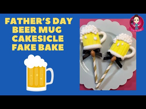 Let’s Fake Bake cute Beer Mug Cakesicles for Father’s Day! #fakebake #fathersday #peepthisyall