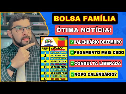 BOLSA FAMÍLIA DEZEMBRO: PAGAMENTO MAIS CEDO PARA TODOS! CALENDÁRIO OFICIAL E CONSULTA LIBERADA!