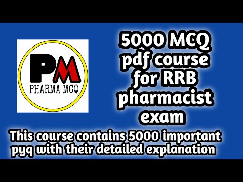 5000 MCQ pdf course for rrb pharmacist exam#governmentpharmacistexampreparation