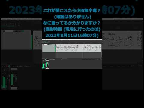 これが聞こえたら小田急中毒？ (確証はありません) なに言ってるか分かりますか？ (撮影時間 2023年08月11日16時07分)