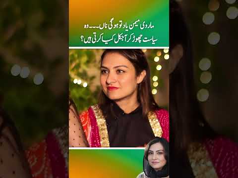 Marvi Memon Yad to hon gi na ; Wo siasat ko chor kr aj kal kia krti hen ? (part 1)