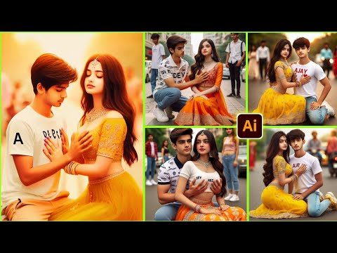 Couples 3D trending name Image Creator 2024 | Bing Image | New Trending couple photo editing