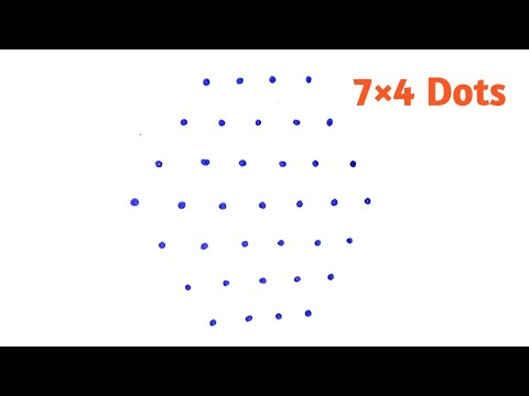 7×4simple poo kolam design||easy poo kolam||easy muggulu||dharas house||#26