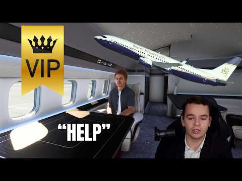 Flying VIPs In A 737 BBJ In MSFS2024 (they're scared)