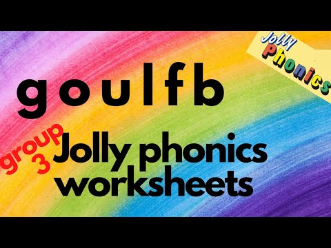 JOLLY PHONICS PHASE 1 | Group 3 | DIGITAL jolly phonics worksheet LKG, UKG, toddlers | goulfb words